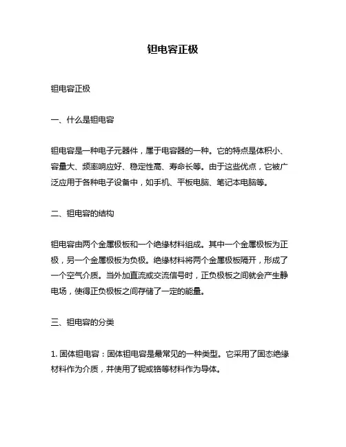钽电容正极