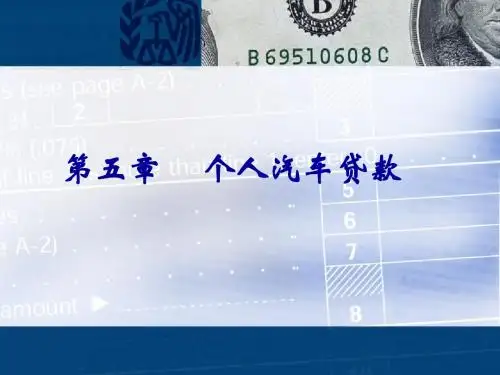 个人贷款第五章