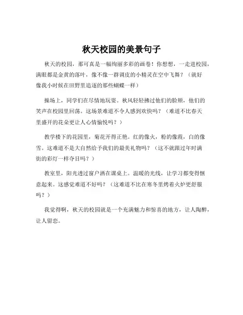 秋天校园的美景句子