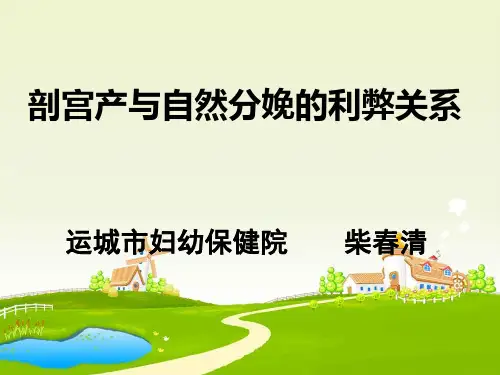 剖宫产与自然分娩的利弊PPT课件