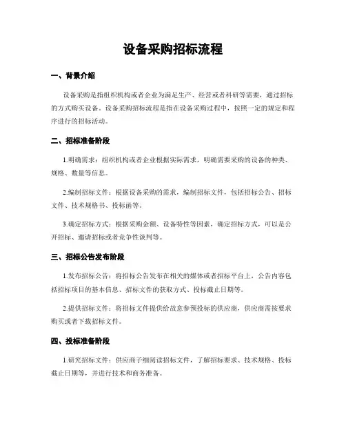 设备采购招标流程