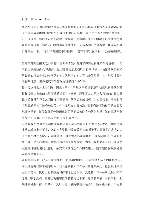 日常用品 Alice walker