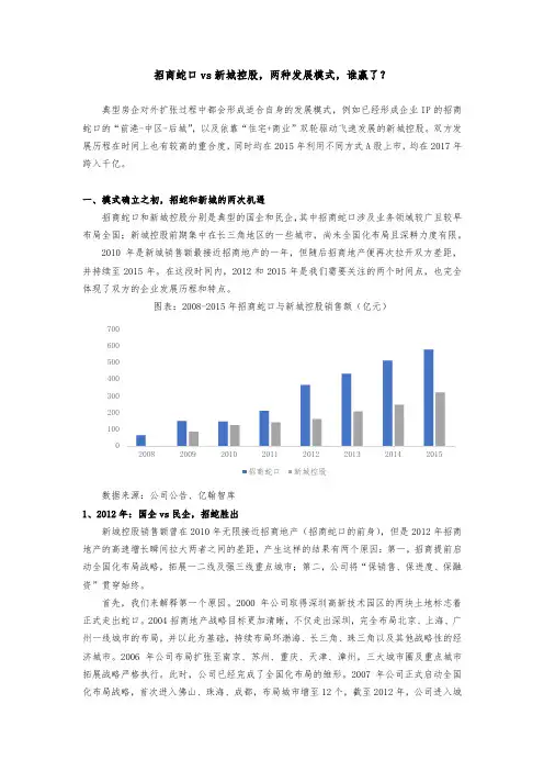 招商蛇口vs新城控股,两种发展模式,谁赢了？