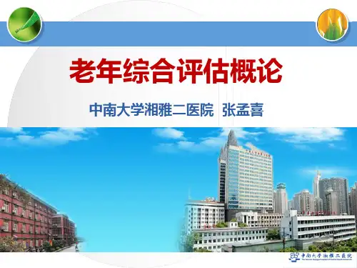 老年综合评估概论