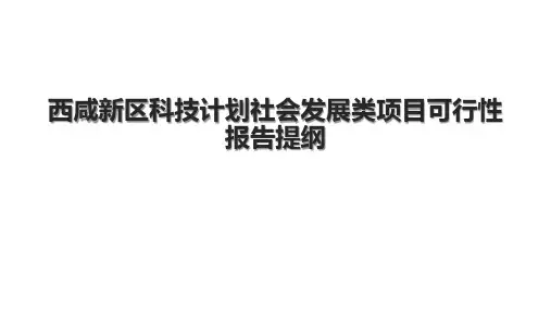 西咸新区科技计划社会发展类项目可行性报告提纲
