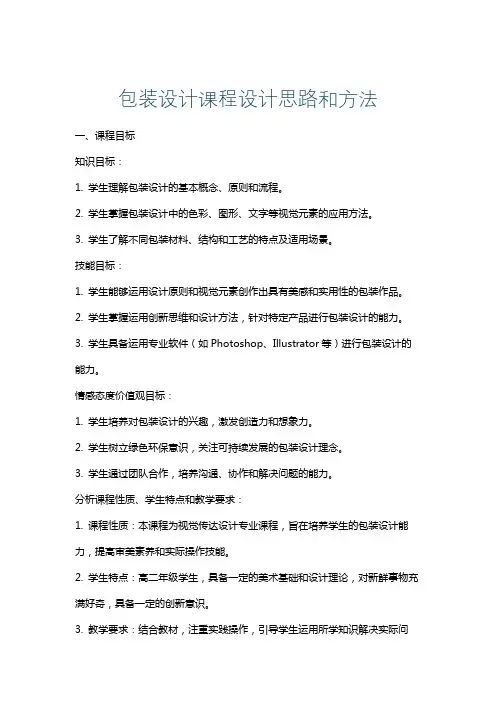 包装设计课程设计思路和方法