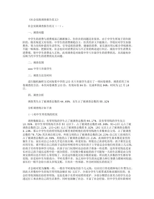社会实践调查报告范文10篇