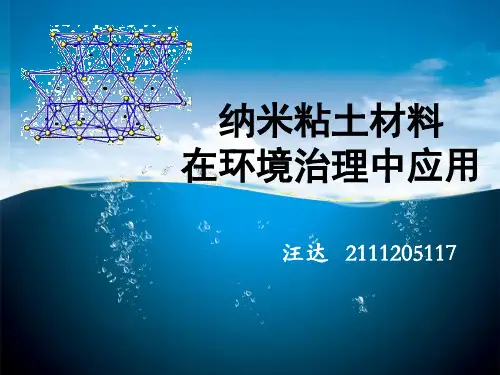 纳米粘土材料在环境治理中的应用
