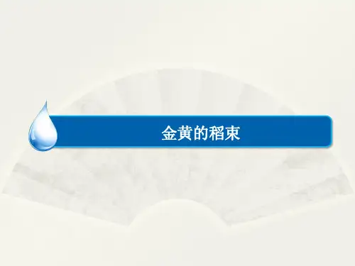 人教选修中国现代诗歌散文欣赏金黄的稻束课件(31张)