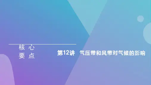 核心要点第12讲气压带和风带对气候的影响2024高三地理一轮复习_2