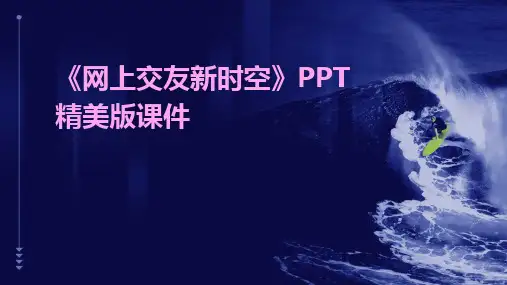 《网上交友新时空》PPT精美版课件