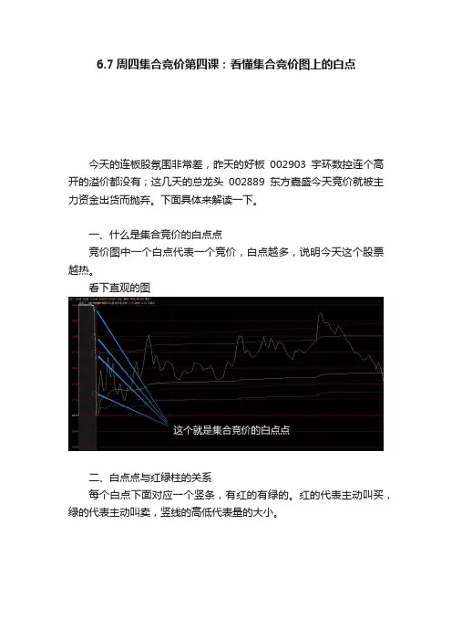 6.7周四集合竞价第四课：看懂集合竞价图上的白点
