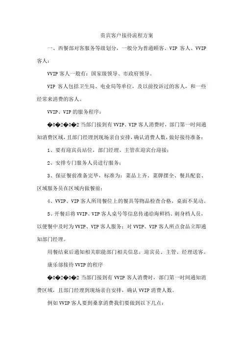 贵宾客户接待流程方案