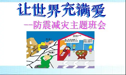 2024年防震减灾安全教育主题班会PPT