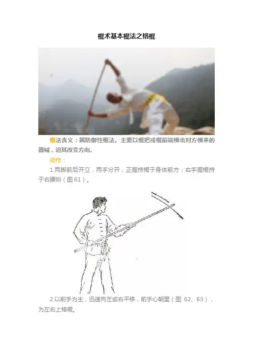棍术基本棍法之格棍