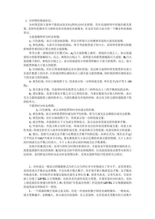 看懂股票行情分时成交明细
