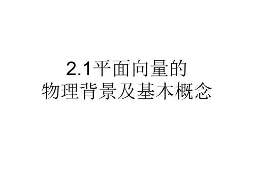 2.1.1平面向量的物理背景及基本概念