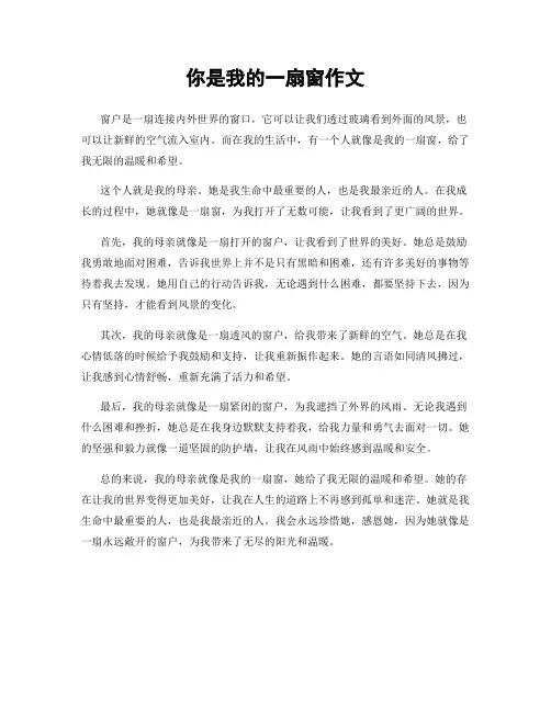 你是我的一扇窗作文