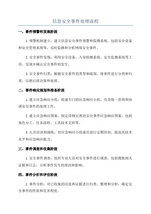 信息安全事件处理流程