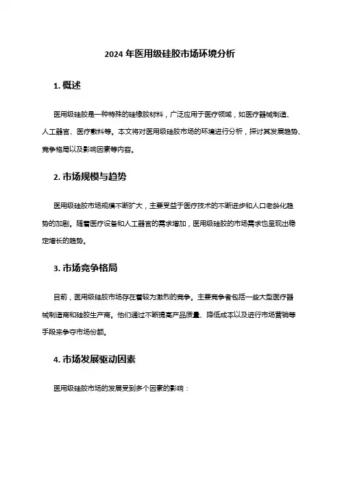 2024年医用级硅胶市场环境分析