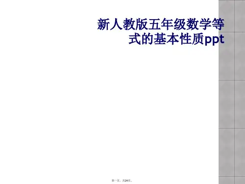 新人教版五年级数学等式的基本性质ppt