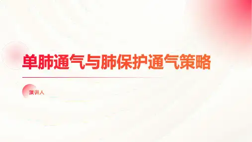 单肺通气与肺保护通气策略