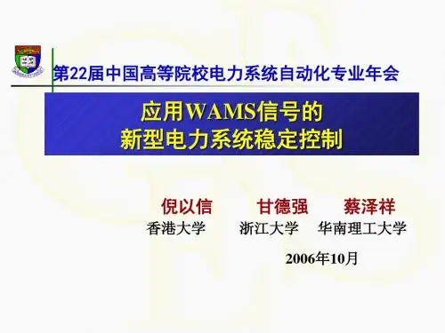 新型电力系统稳定控制培训课件PPT(共 31张)