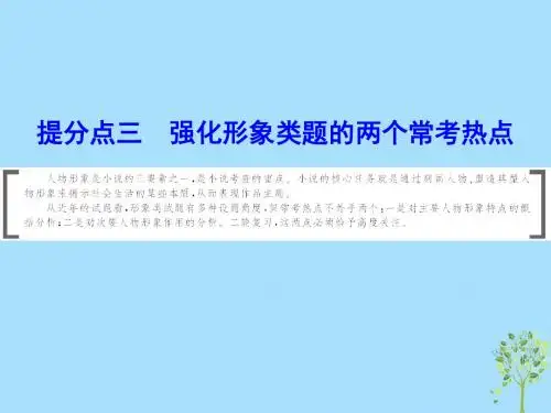 2019年高考语文大二轮复习第二章小说阅读提分点三强化形象类题的两个常考热点课件201812152109