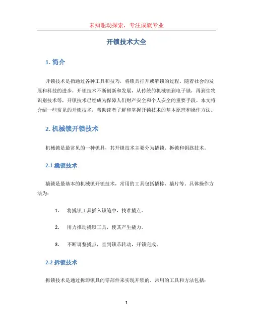 开锁技术大全 (3)