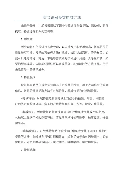 信号识别参数提取方法