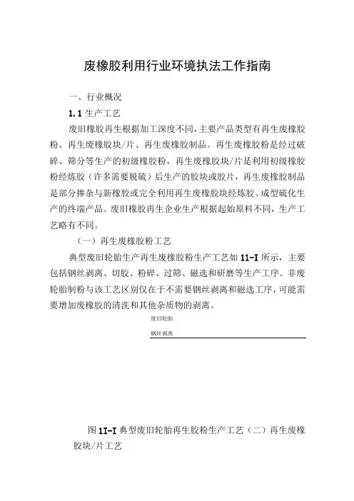 废橡胶利用行业环境执法工作指南