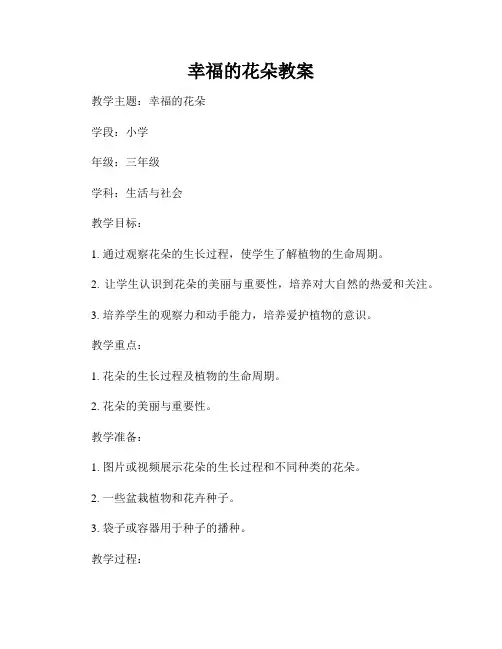 幸福的花朵教案