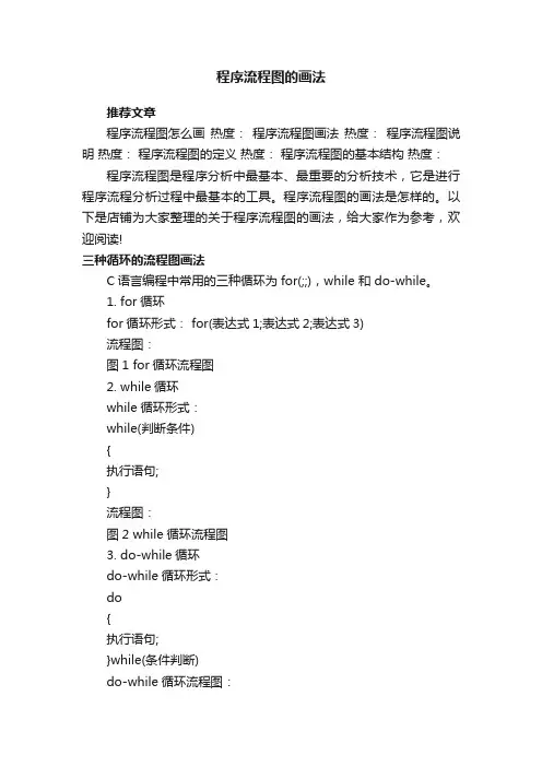 程序流程图的画法