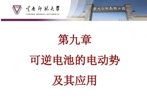第九章：可逆电池的电动势及其应用