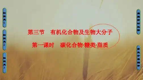 2018学年高中生物浙科版必修一课件：第1章 细胞的分子组成-第3节-第1课时