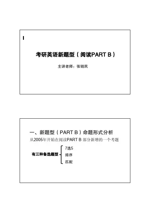考研英语新题型（阅读partB）