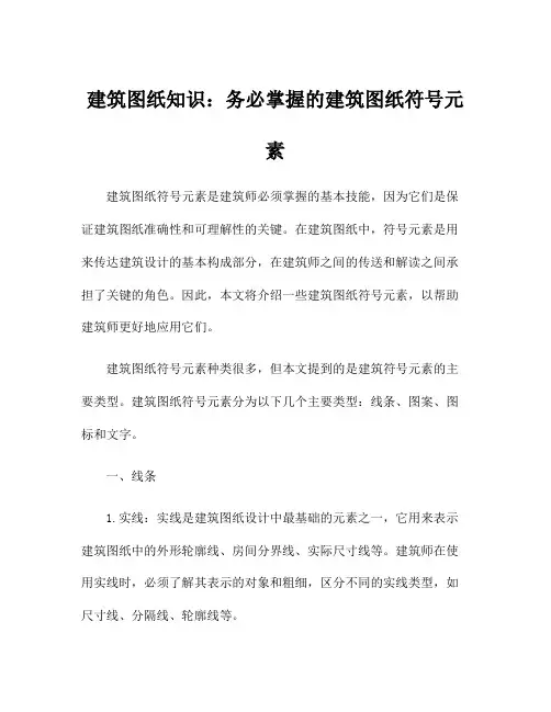 建筑图纸知识：务必掌握的建筑图纸符号元素