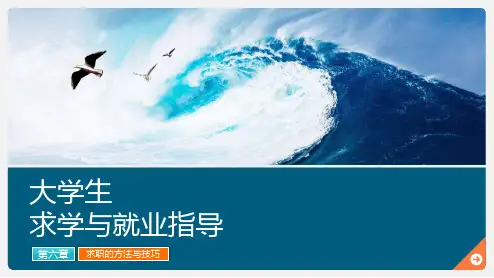 大学生求职与就业指导教学课件 第六章  求职的方法与技巧