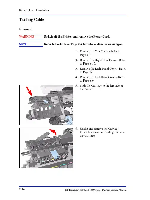 HP DesignJet 5000和5500系列打印机维修手册说明书