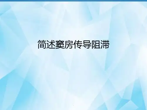 窦房传导阻滞PPT医学课件