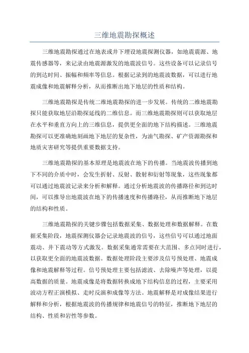 三维地震勘探概述