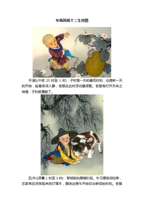 年画风格十二生肖图