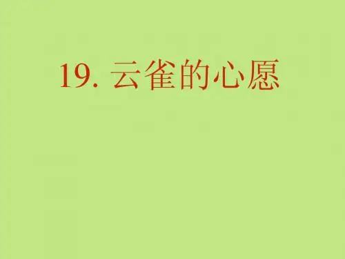 19云雀的心愿