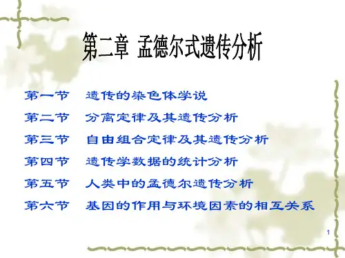 第二章孟德尔式遗传分析(一)