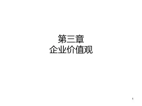 企业价值观 PPT课件