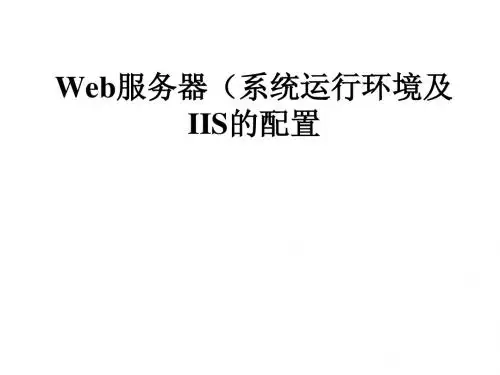 Web服务器信息系统的安装