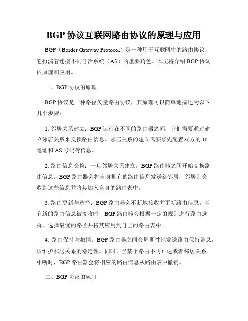 BGP协议互联网路由协议的原理与应用