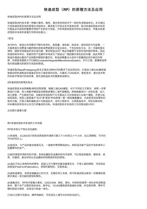 快速成型（RP）的原理方法及应用