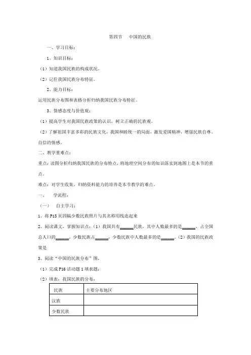 第四节   中国的民族