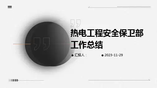 热电工程安全保卫部工作总结